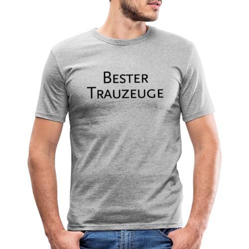 Bester Trauzeuge - schwarze Schrift - Männer Slim Fit T-Shirt