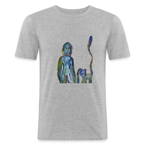 la dame et son animal domestique - T-shirt près du corps Homme