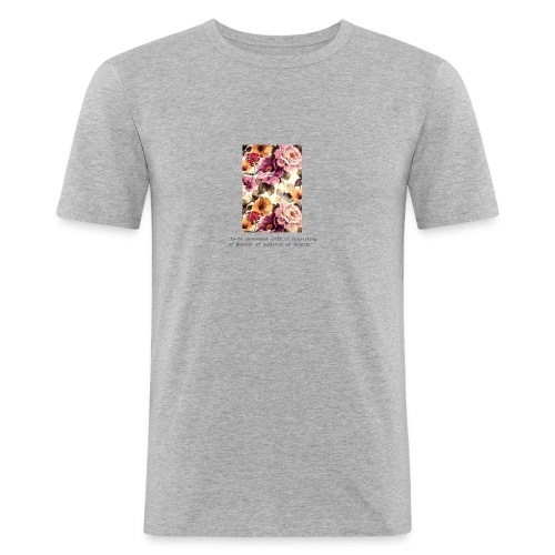 Plage Floral Print Design - Mannen slim fit T-shirt