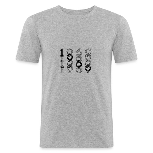 1969 syntymävuosi - Miesten tyköistuva t-paita