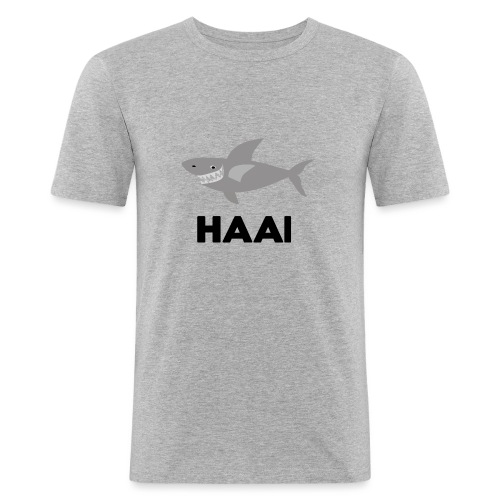 haai hallo hoi - Mannen slim fit T-shirt