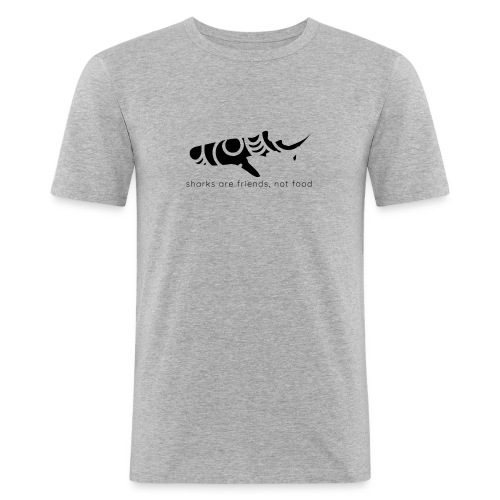 Sharks Are Friends - Männer Slim Fit T-Shirt