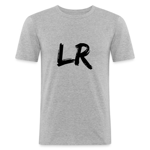 LiamRusso Logo Zwart - Mannen slim fit T-shirt