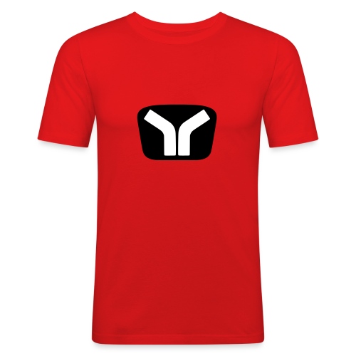Yugo Logo Black-White Design - Men's Slim Fit T-Shirt