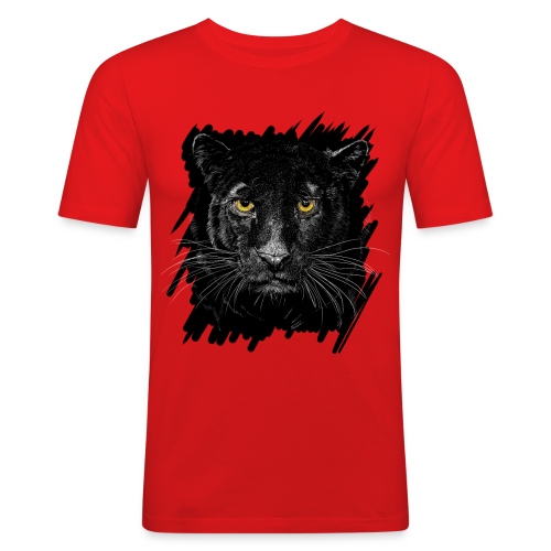 Schwarzer Panther - Männer Slim Fit T-Shirt