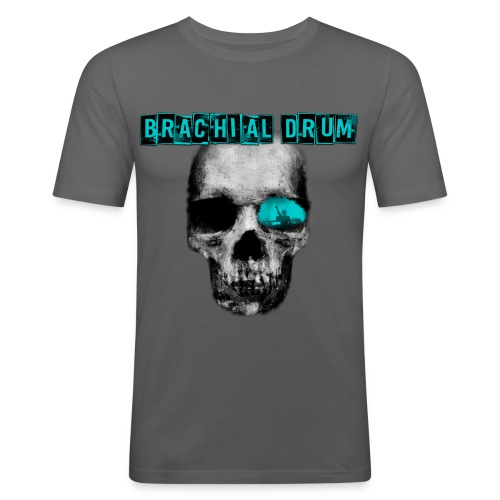 Brachial Drum Logo / D&B - Männer Slim Fit T-Shirt