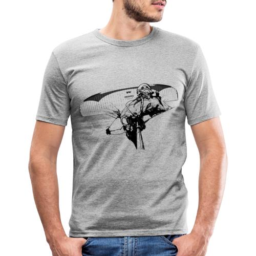 Flying paragliding tandem experiencing freedom - Men's Slim Fit T-Shirt