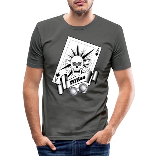 t shirt petanque milieu crane rieur as pointe tir - T-shirt près du corps Homme