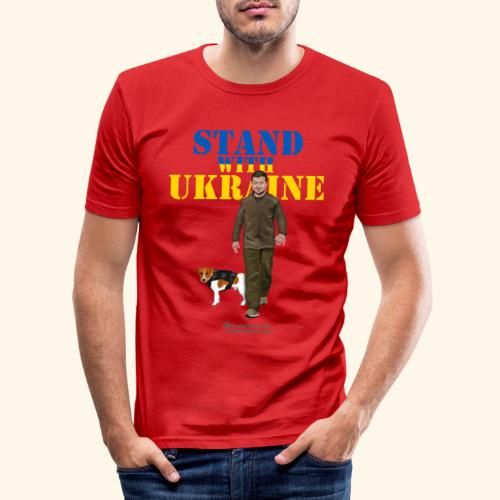 Ukraine Zelensky Patron Stand with Ukraine - Männer Slim Fit T-Shirt