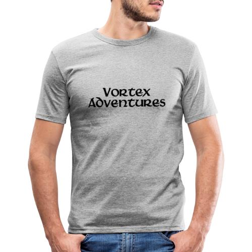 Vortex Adventures, zwart - Mannen slim fit T-shirt