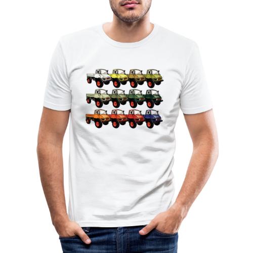 Farbpalette Unimog - Oldtimer - Regenbogen anders - Männer Slim Fit T-Shirt