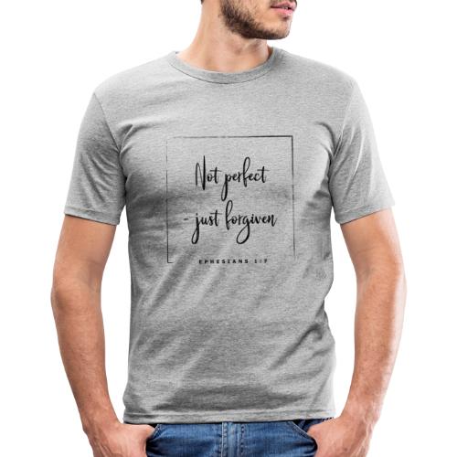Not perfect - just forgiven - Eph. 1,7 - Männer Slim Fit T-Shirt