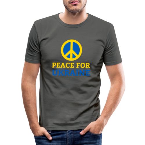 Peace for Ukraine Frieden Support Solidarität - Männer Slim Fit T-Shirt
