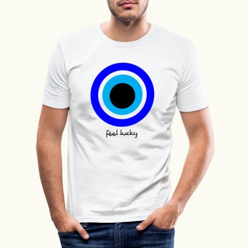 luck eye - Mannen slim fit T-shirt