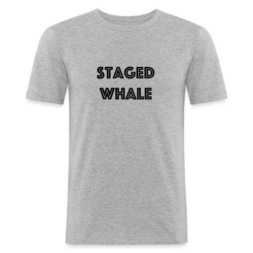 Staged Whale - Mannen slim fit T-shirt