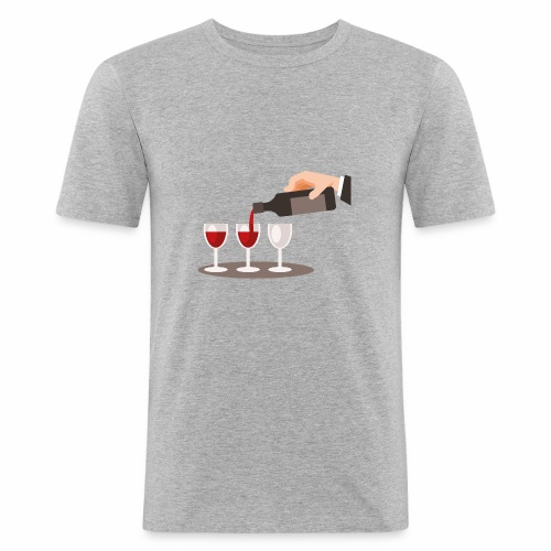 pouring wine - Men's Slim Fit T-Shirt