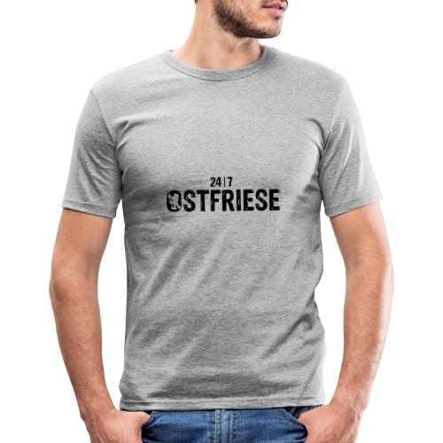 24/7 Ostfriese (schwarz) - Männer Slim Fit T-Shirt