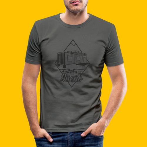 Fabricatusueño BYN trasparente v2 - Camiseta ajustada hombre