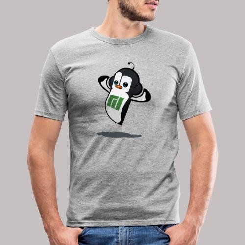 Manjaro Mascot strong left - Men's Slim Fit T-Shirt