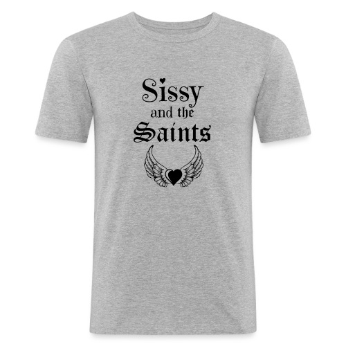 Sissy & the Saints zwarte letters - Mannen slim fit T-shirt
