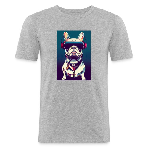 French Bulldog - Retro - Mannen slim fit T-shirt
