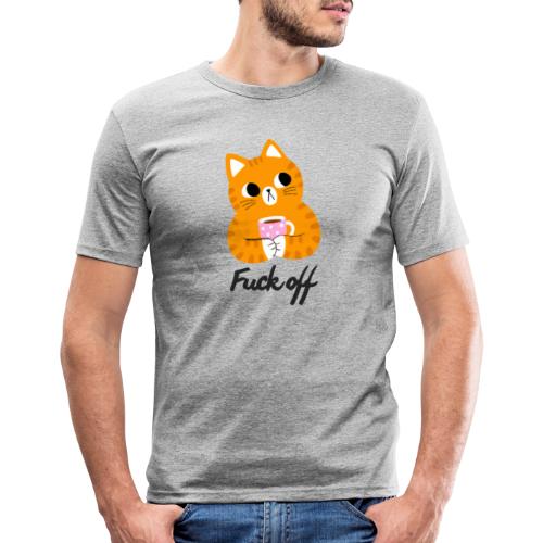Genervte Katze - Männer Slim Fit T-Shirt
