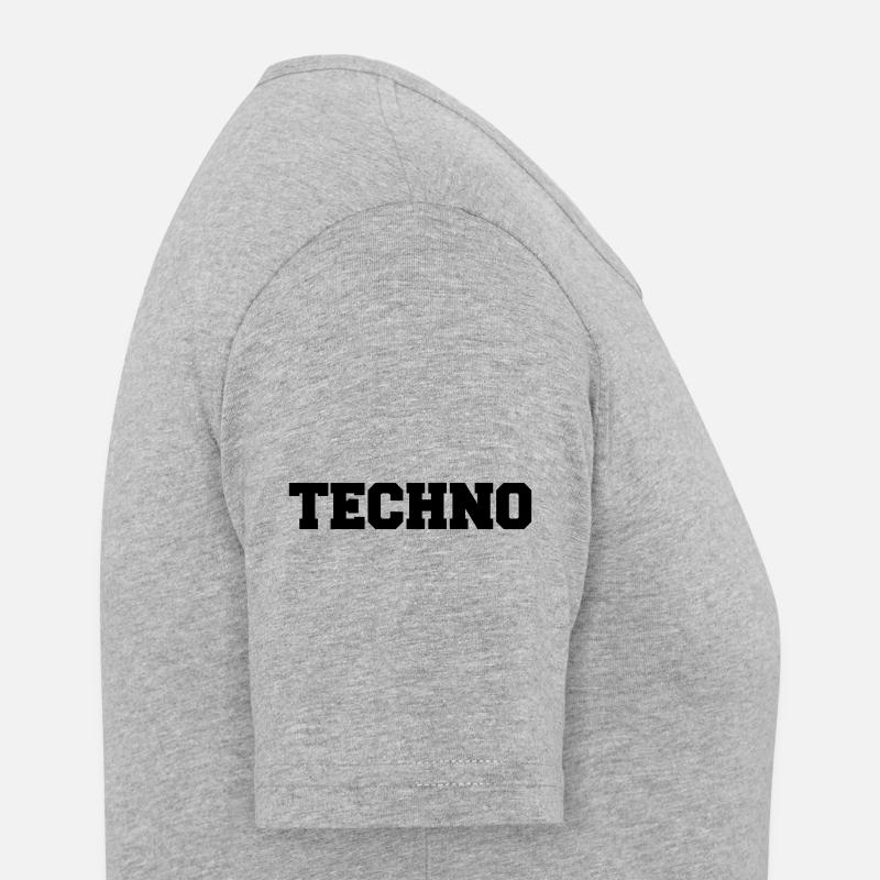 Techno Schriftzug Männer Slim Fit T-Shirt
