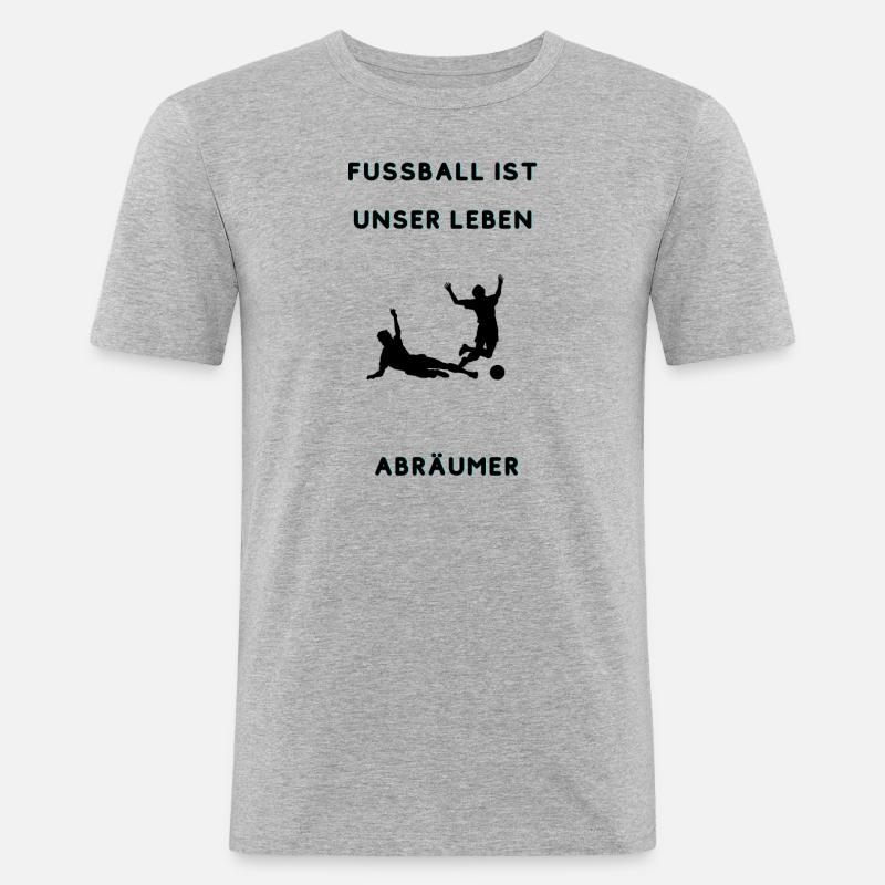 Abräumer - Männer Slim Fit T-Shirt - Grau meliert