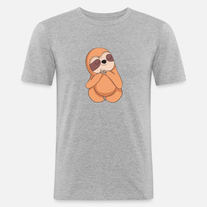 dovendyr - Herre Slim Fit T-Shirt - grå meleret