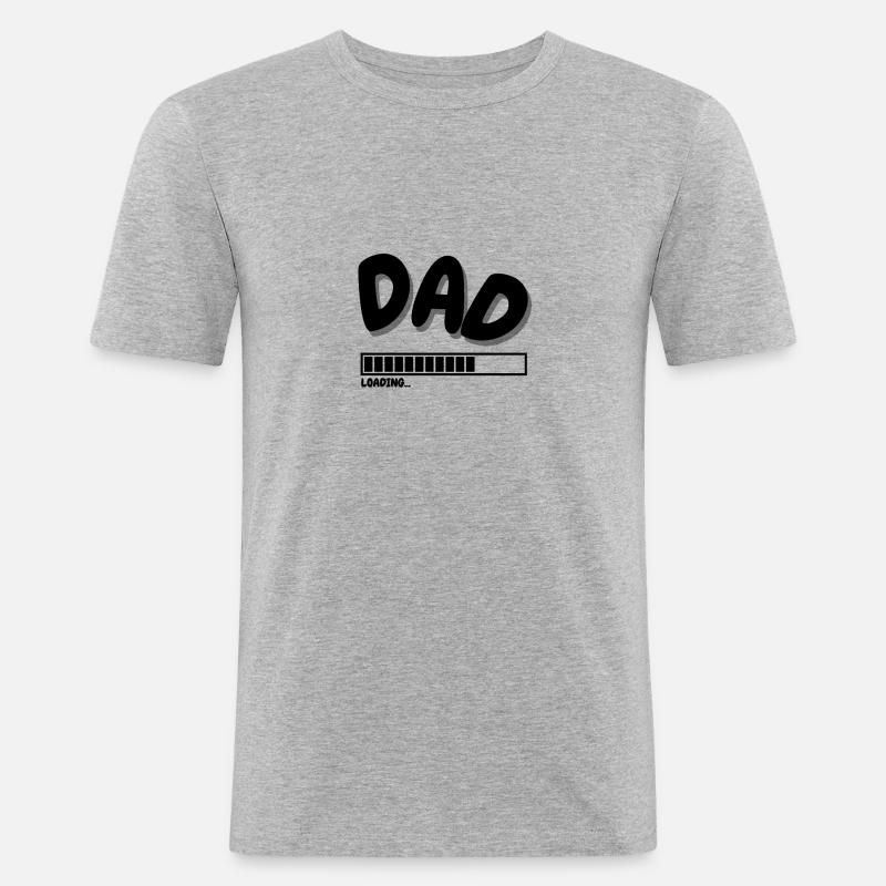 DAD Loading - Männer Slim Fit T-Shirt - Grau meliert
