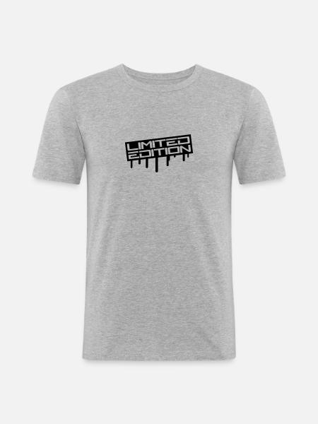 Limited Edition Graffiti Logo - Men's Slim Fit T-Shirt - heather grey