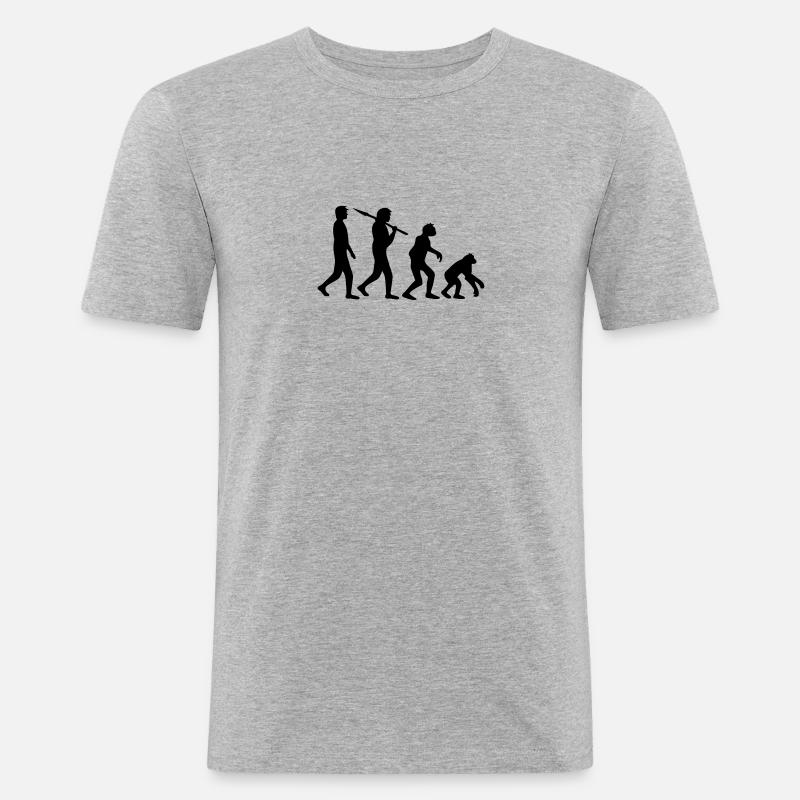 devolution - Männer Slim Fit T-Shirt - Grau meliert