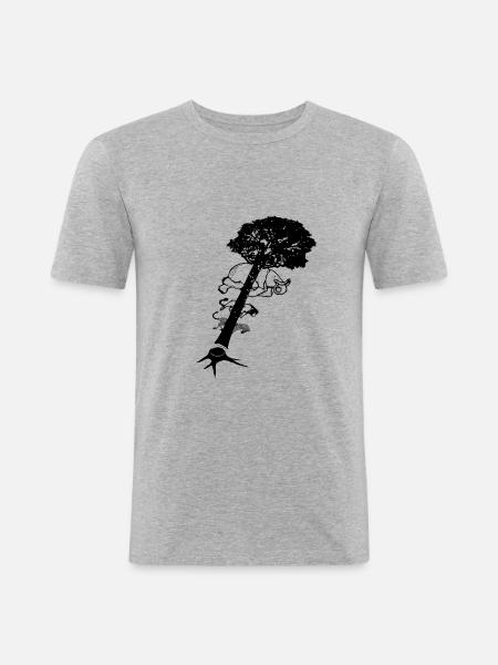 Mass Extinction Rebellion Extinction Masses - Men's Slim Fit T-Shirt - heather grey