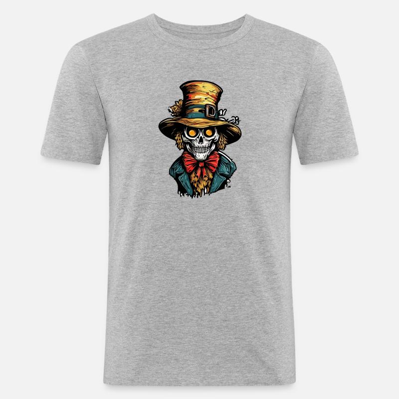Vogelscheuche / Erntehelfer / Maisfeld / Feld - Männer Slim Fit T-Shirt - Grau meliert