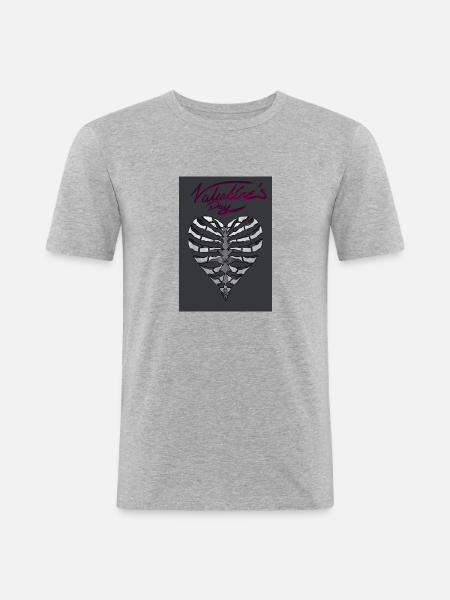 Valentine's Day - Men's Slim Fit T-Shirt - heather grey