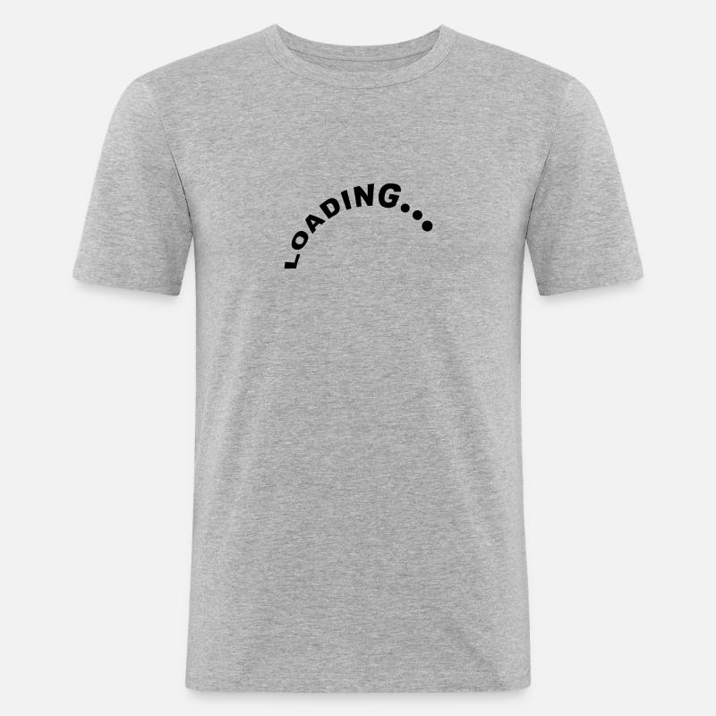 Loading Design - Männer Slim Fit T-Shirt - Grau meliert