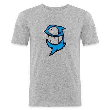 Street Art Figur - Männer Slim Fit T-Shirt - Grau meliert - Vorne - Nik (191cm)