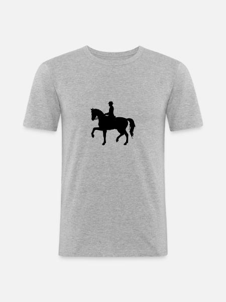 Passage Man - Männer Slim Fit T-Shirt - Grau meliert