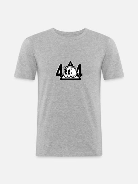 404 - Männer Slim Fit T-Shirt - Grau meliert