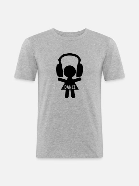 danse - T-shirt près du corps Homme - gris chiné
