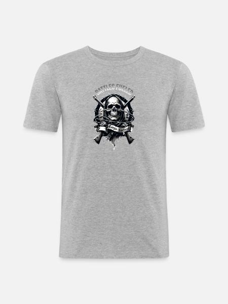 Hunter s Wrath - Men's Slim Fit T-Shirt - heather grey