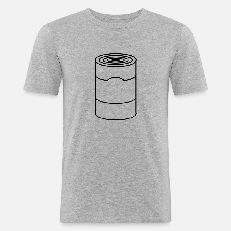 Dose / can (1c) - Männer Slim Fit T-Shirt - Grau meliert