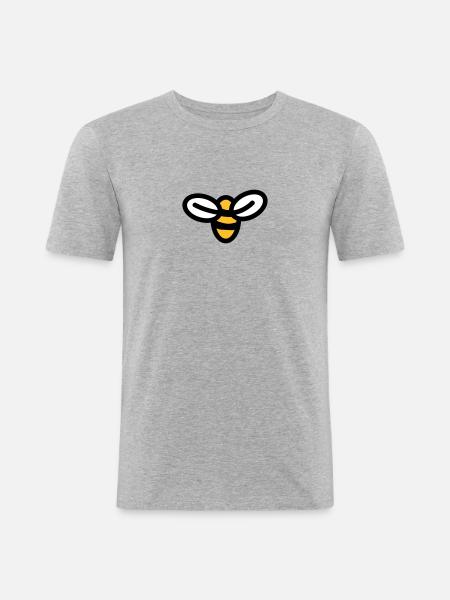 Bee - Men's Slim Fit T-Shirt - heather grey