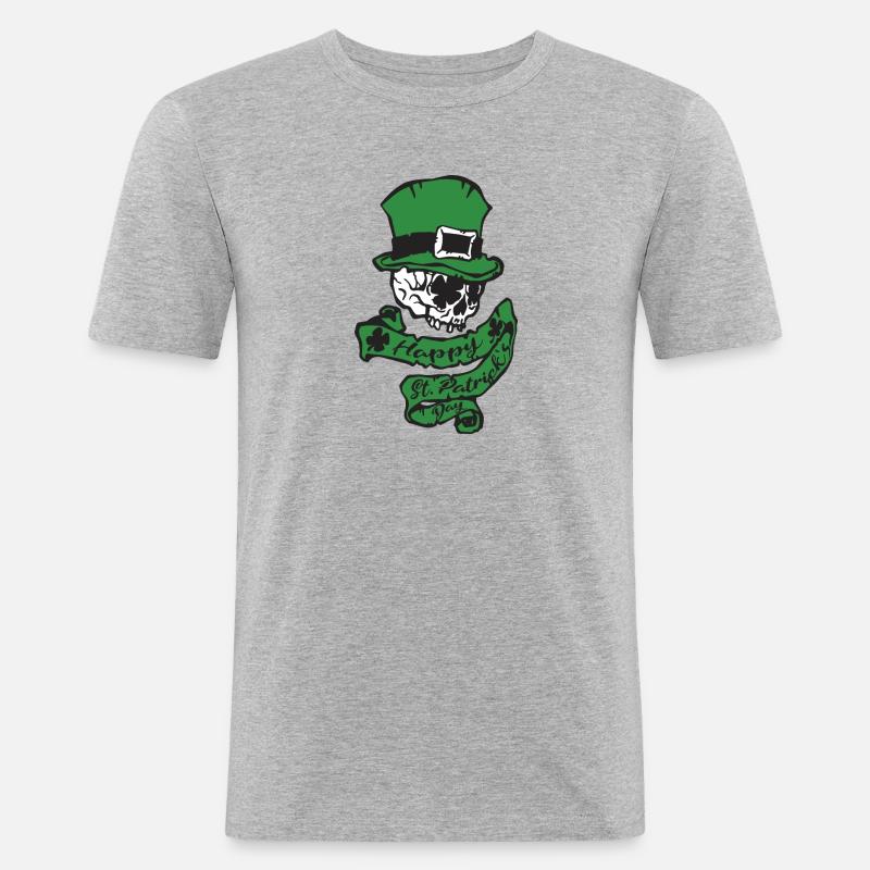 St. Patrick - Männer Slim Fit T-Shirt - Grau meliert