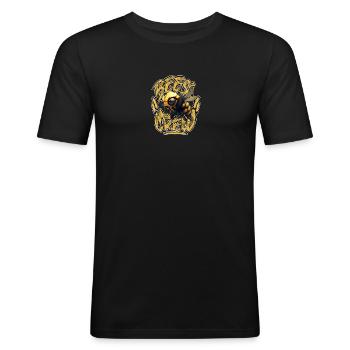 3d Bee CREW 2023gold - T-shirt près du corps Homme - noir - Devant - Nik (191cm)
