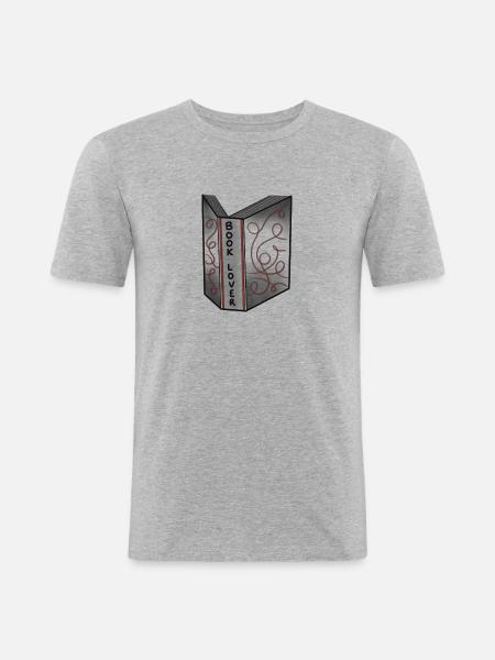Book Lover - Men's Slim Fit T-Shirt - heather grey