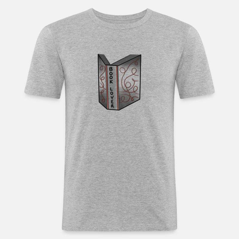 Book Lover - Men's Slim Fit T-Shirt - heather grey