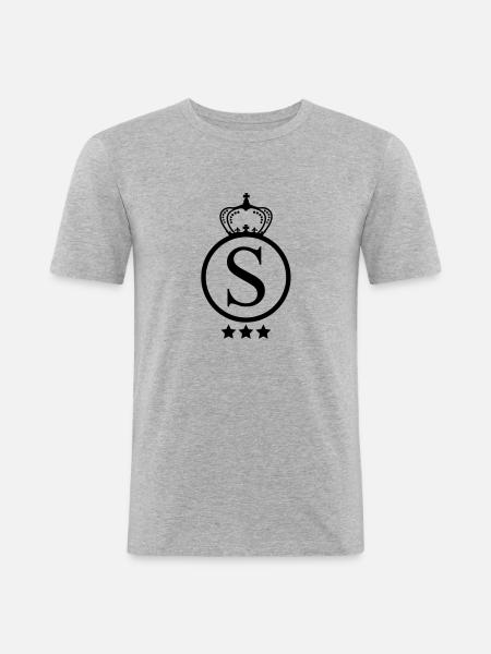 s__f1 - Men's Slim Fit T-Shirt - heather grey