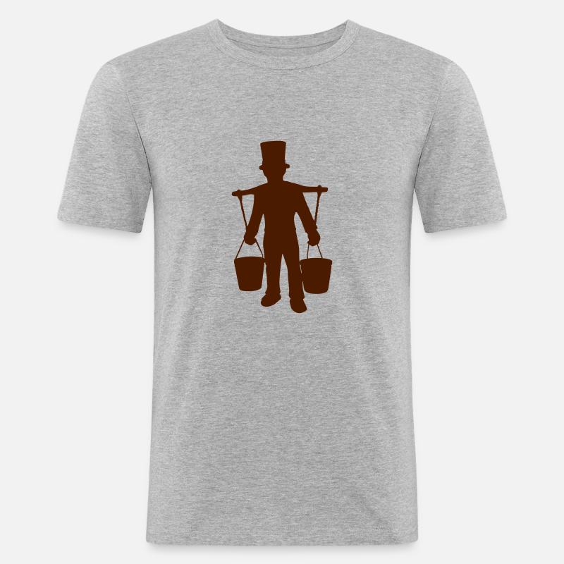 Hans Hummel - Männer Slim Fit T-Shirt - Grau meliert