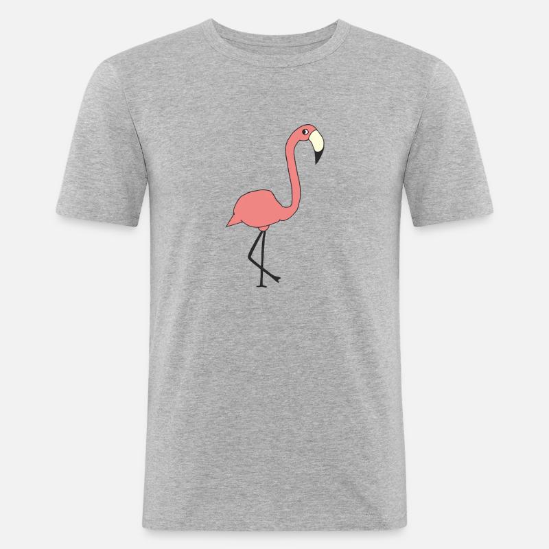 Flamant - T-shirt près du corps Homme - gris chiné